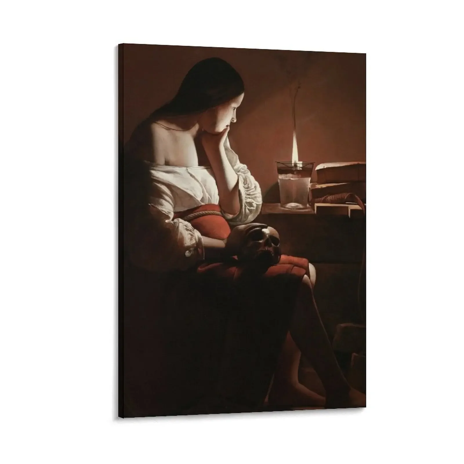 

Georges de La Tour - Magdalene with the Smoking Flame (1640) Canvas Painting Paintings Home decoration photos for living room