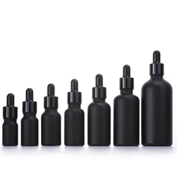 Botella de vidrio con cuentagotas, frasco de aceite fino, exfoliante, vidrio para evitar la luz negra, cosméticos, embotellado separado, 10ml, 30ml, 50ml, 100ml