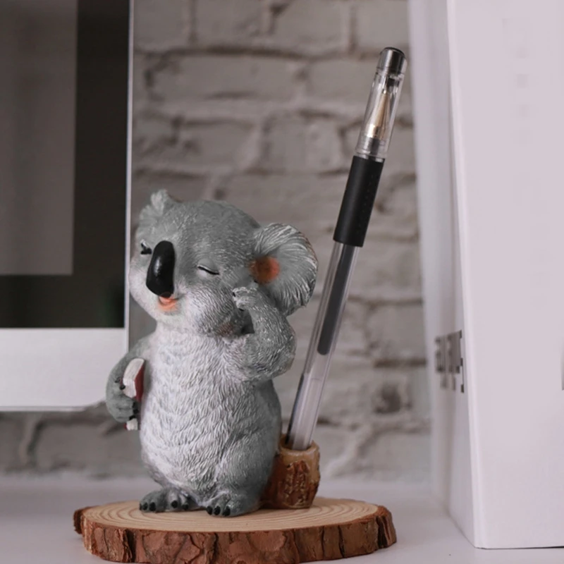 Koala Figurines Glasses Holder Resin Animal Statues Sunglasses Eyeglasses Pen Display Stand Desktop Ornament