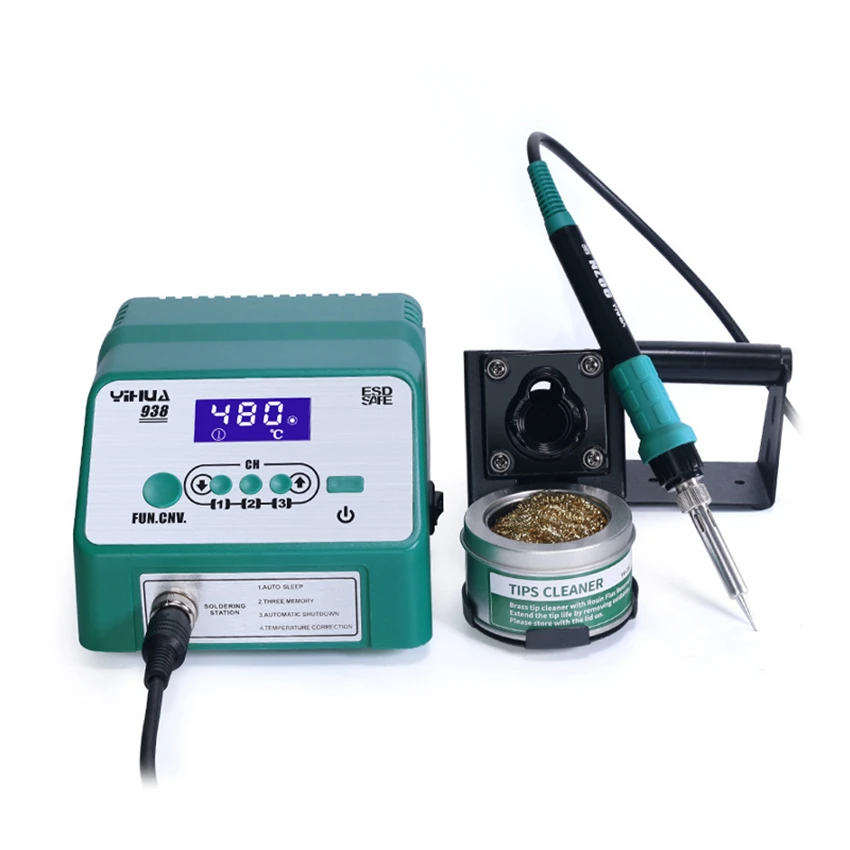 938 Intelligent Lcd Display 2 In 1 Hot Air Soldering Station Rework Station Soldering Hot Air Repair Tool