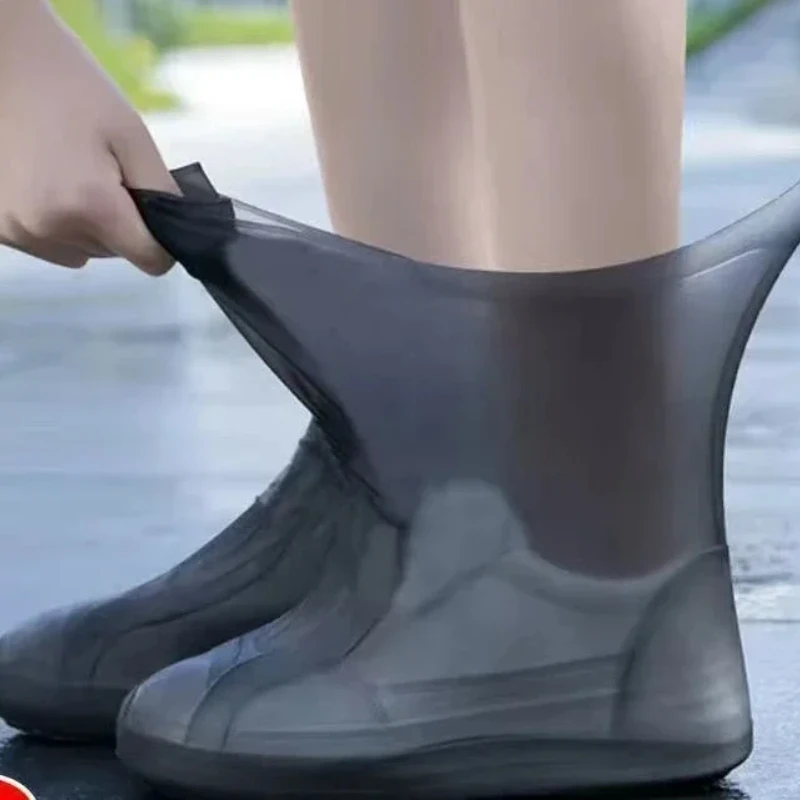 1 Pair Latex WaterProof Shoe Covers Unisex of Outdoor Waterproof Rain Boots Cover Non Slip Wear Resistant Reusable Shoes Gear