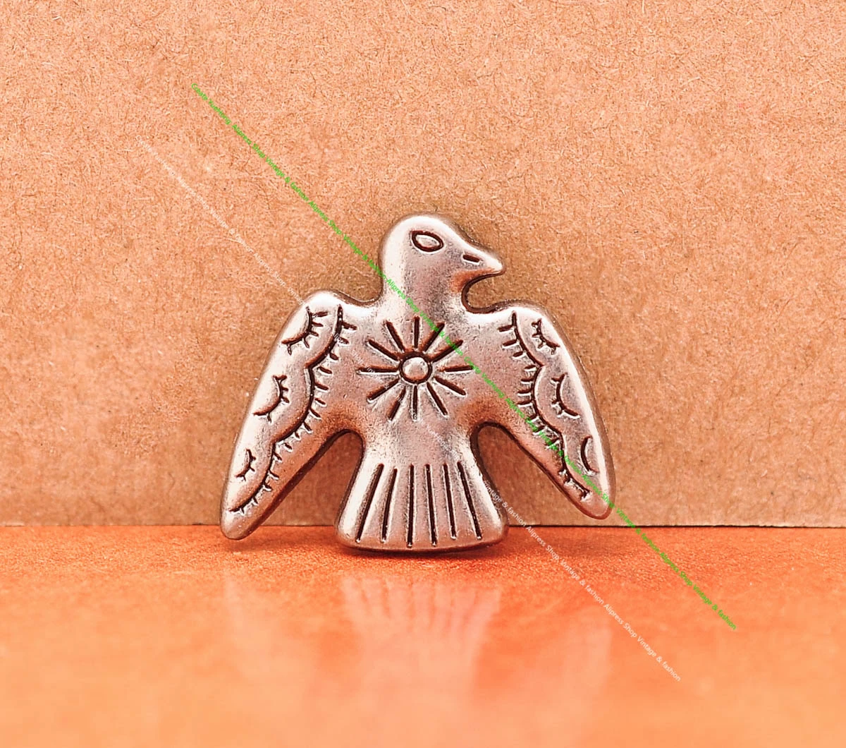 20 Stück 24*21mm Vintage Silber Original Ethno Südost Indische Kunst Sonne Donner Vögel Lederhandwerk Gürtel Schmuck Concho Screwback – Detail 1