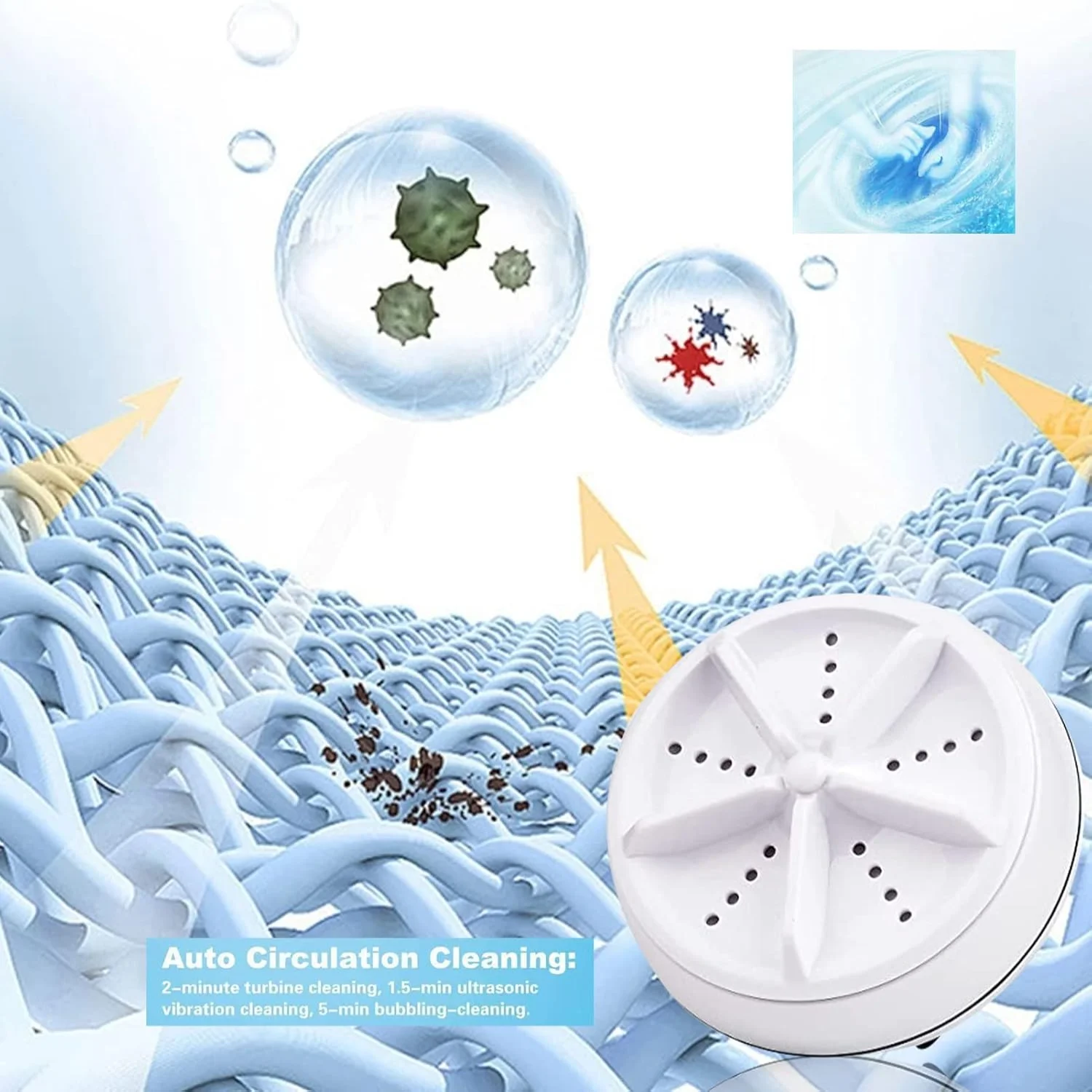 Мини-стиральная машина Портативная ультразвуковая турбинная стиральная машина, портативная стиральная машина с USB для путешествий, деловых поездок или колледжа R