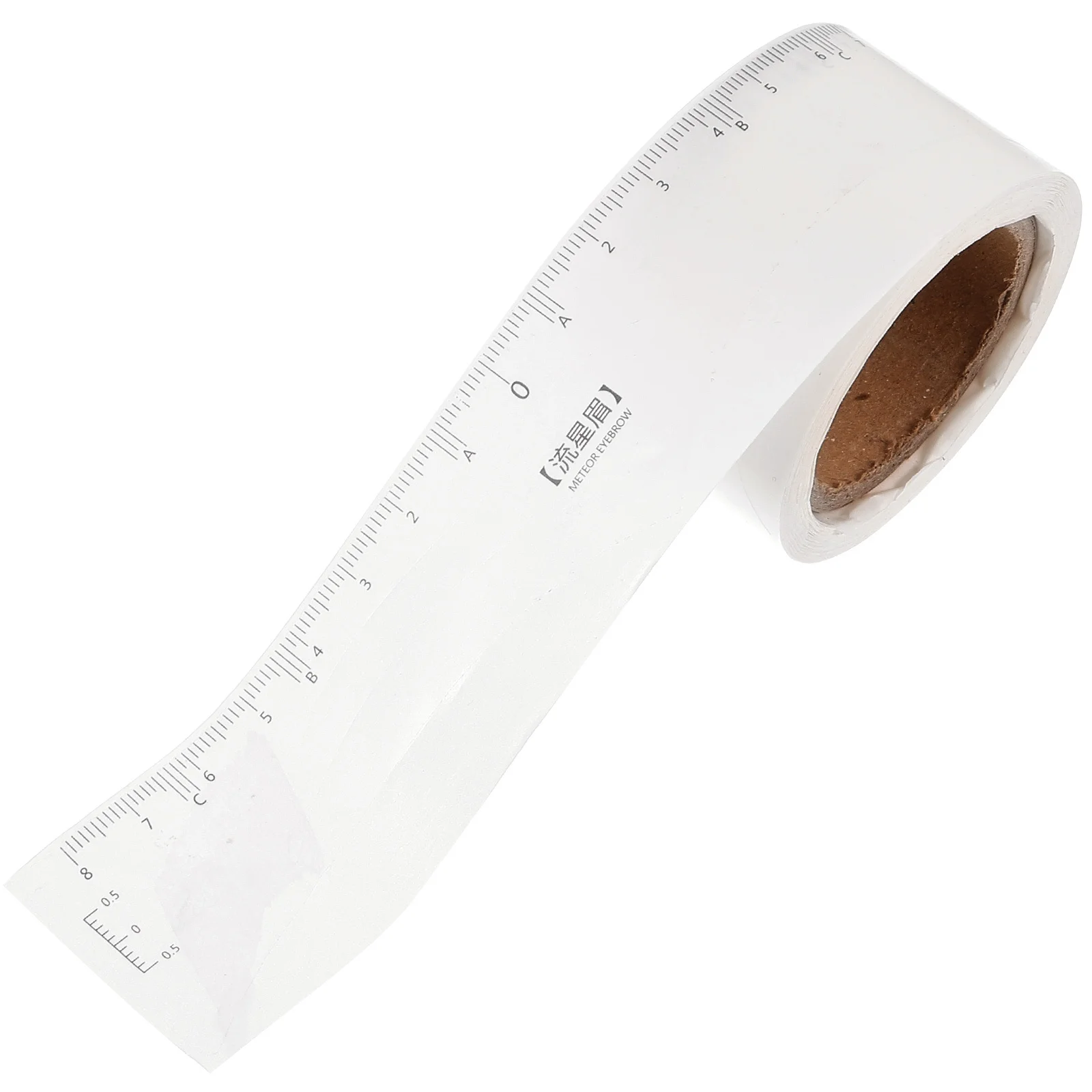 50 Stuks 1 Roll Wenkbrauw Shapers Make-Up Heerser Handig Wenkbrauw Mapper Brow Mapping Tool Positionering Meten Stencil Kit