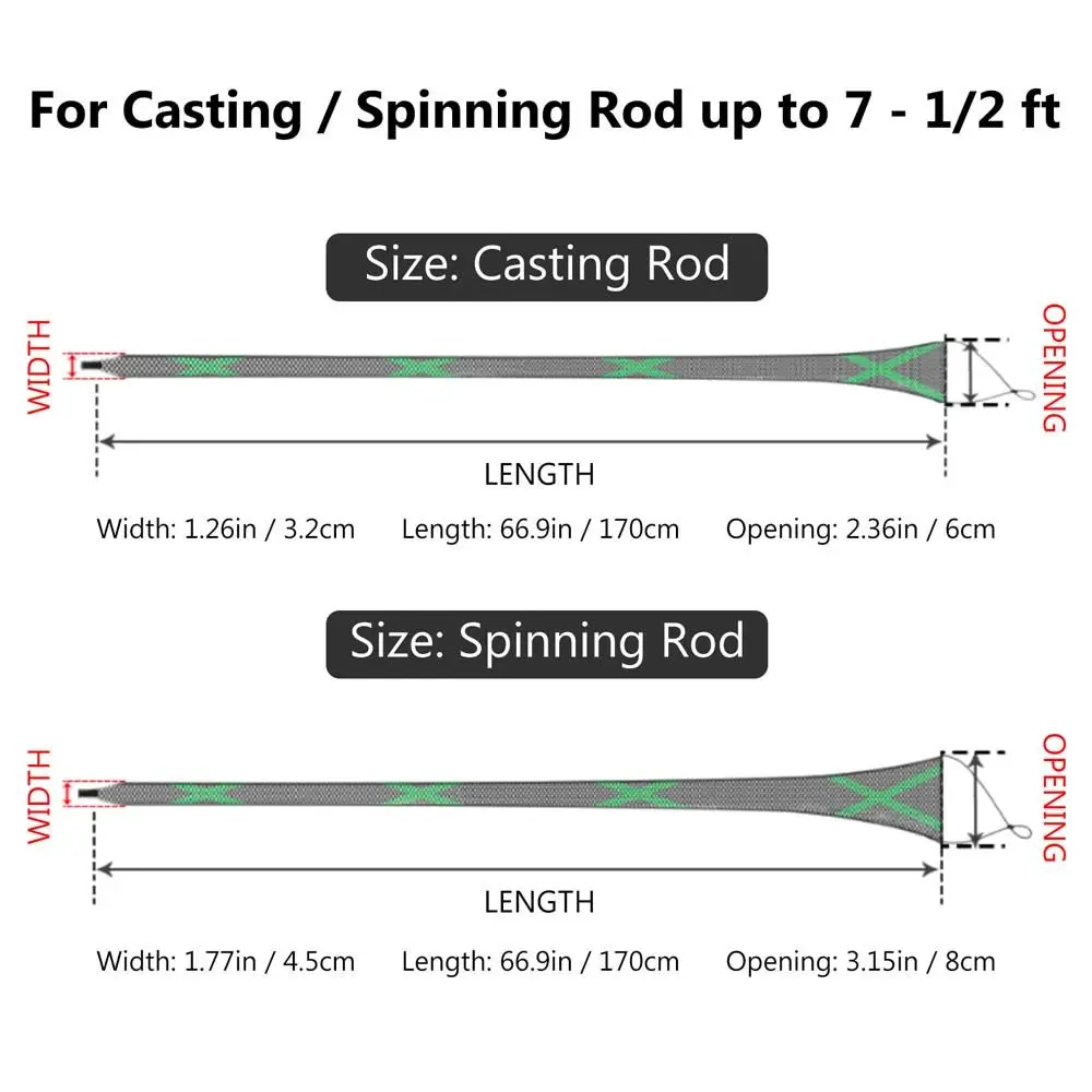 Fishing Tools Braided Mesh Fishing Rod Pole Cover Fishing Rod Protector Fishing Pole Glove Fishing Rod Cover Rod Sleeve