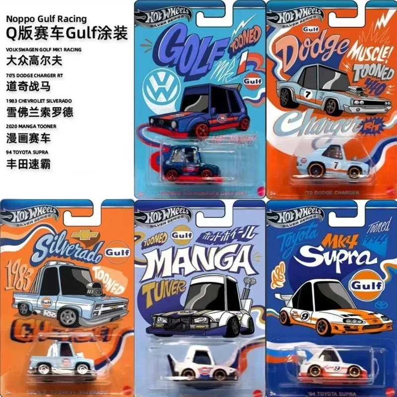 Original Hot Wheels Car Noppo Gulf Racing Tooned Diecast 1/64 Toys Boys Toon'd Volkswagen Dodge Charger Chevrolet Toyota Supra