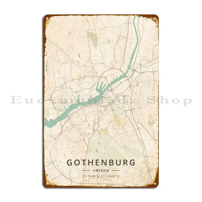 Gothenburg Sweden Metal Sign Bar Cave Plaques Iron Club Tin Sign Poster