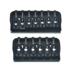 KAISH Black 6 String or 7 String Guitar Fixed Bridge Electric Guitar Hardtail Bridge for Strat/Tele Guitars