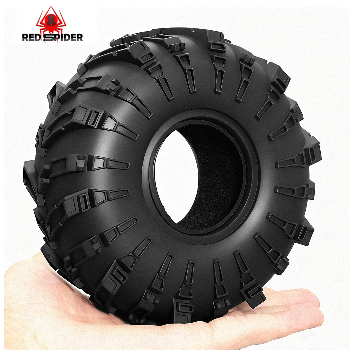 Produzido por RS Red Spider, pneus Rock Crawler de 2,2 polegadas para SCX10, TRX4 e Axial - pneus Hellhound R55