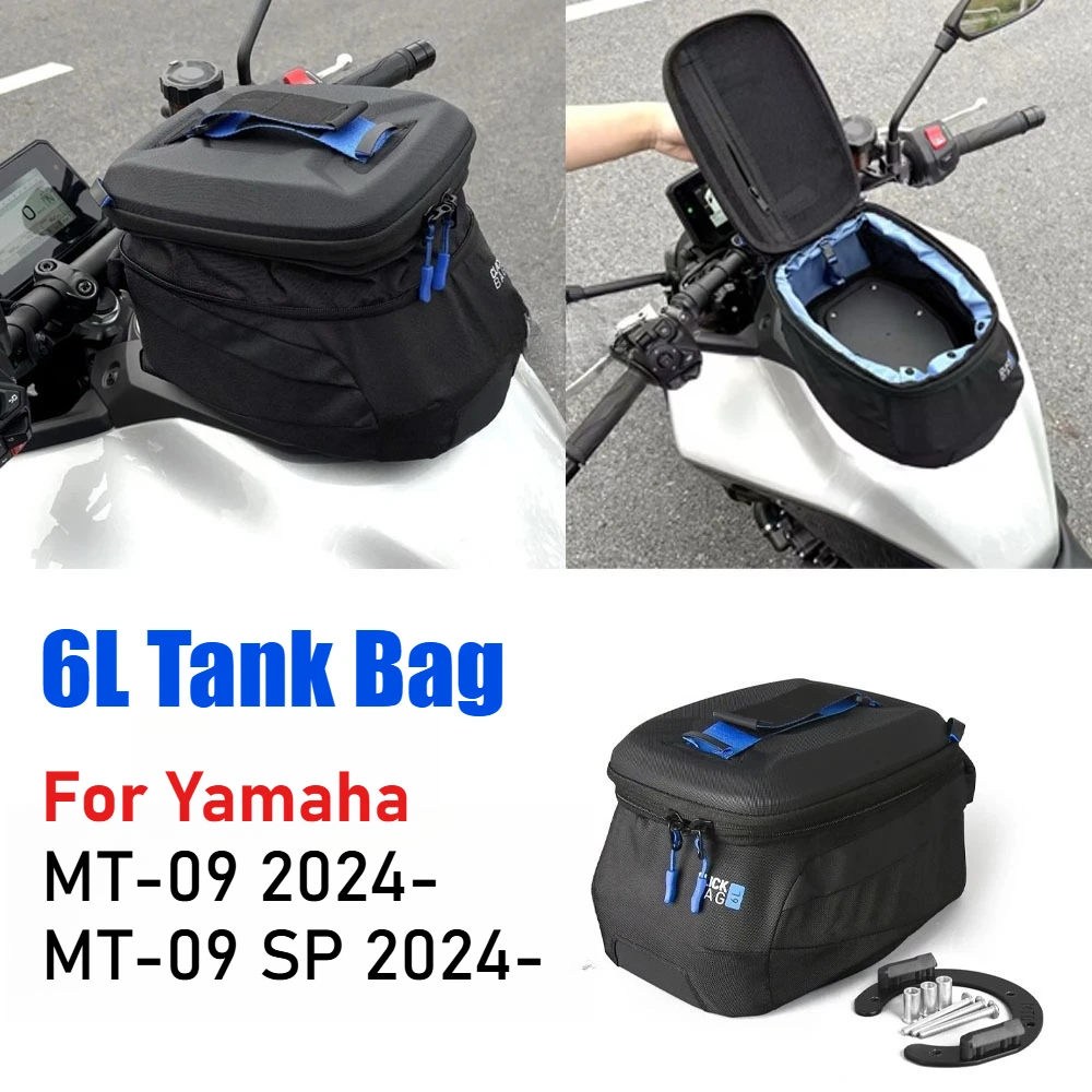 Motorcycle Tank Bag for YAMAHA MT-09 MT09 MT 09 SP 2024 2025 2026 Waterproof Quick Release Motorcycle Luggage 6L Bag Accessories