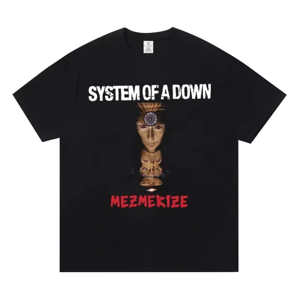 أنظمة أ داونز فرقة معدنية طباعة تي شيرت للرجال النساء تي شيرت الملابس تي شيرتات قصيرة الاكمام بلايز المتضخم تي شيرت الملابس