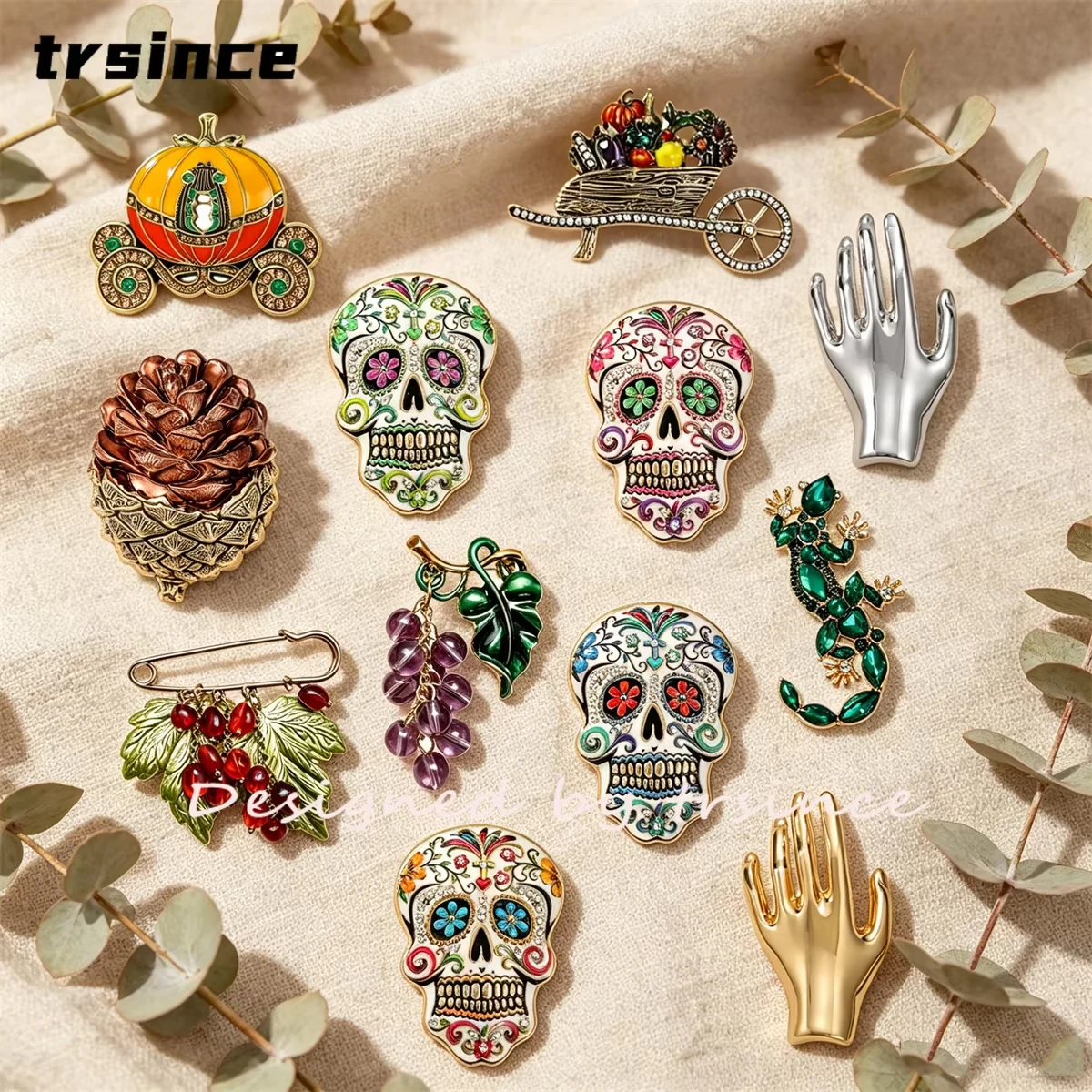 Embroidery Illustration - Vintage Halloween and Day of The