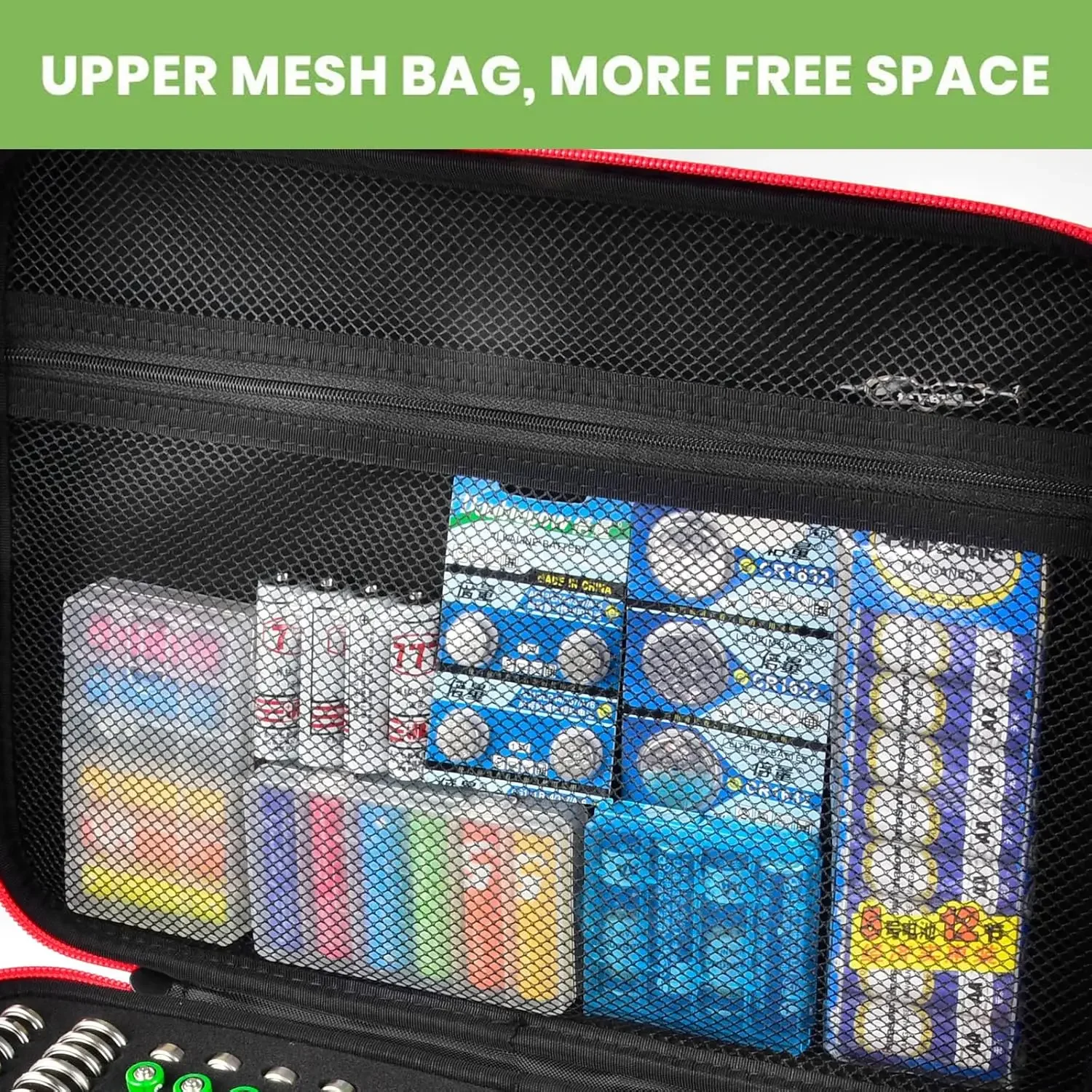 Battery Organizer Storage Holder Case Box with Tester Checker BT-168. Holds 225 Batteries AA AAA C D Cell 9V 3V Lithium