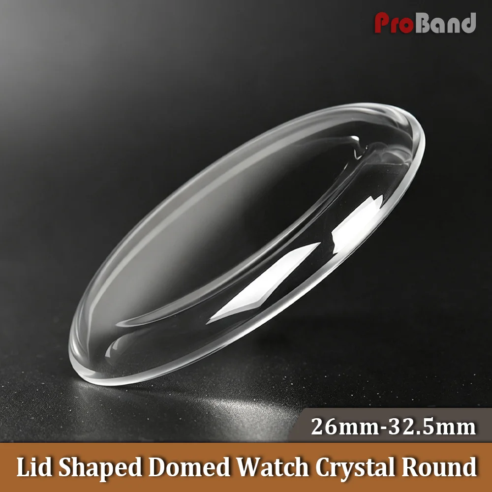 Watch Accessories 26mm-32.5mm Diameter Lid Shaped Domed Watch Crystal Round Protector Coated Glass Mask Transparent Mirror Cover