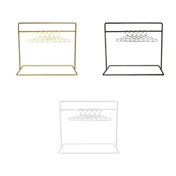 1:6 Dollhouse Clothing Rack W/ 5 Clothes Hanger Jewelry Rack Holder Clothing Hanging Garment Rack Ring Holder for Bedroom