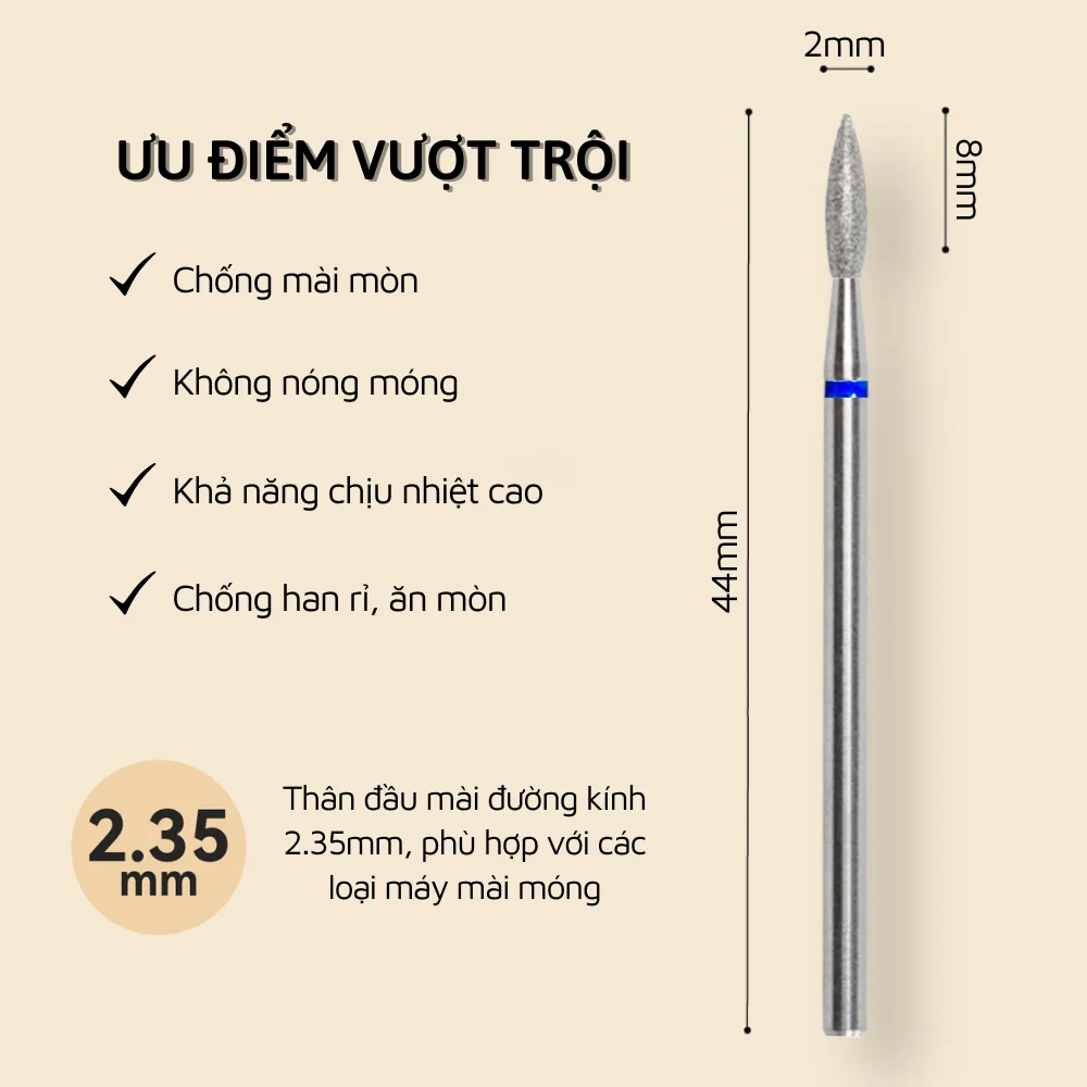 Russian leather Corner Grinding Head，Nail Drill Bits, Professional Manicure Tools