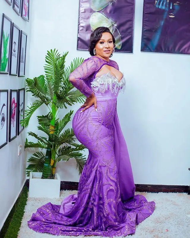 Aso Ebi Plus Size Ball Dress Luxury Beaded Crystal Long Sleeved Mermaid Evening Dress African Women's Party Gown Customized
