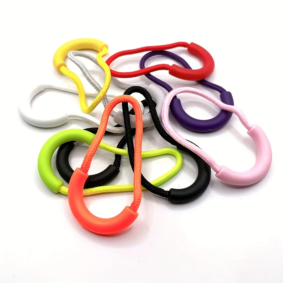 

A Set of 10 U-Shaped Pull Cords with Tags And Zipper Extensions, Suitable for Ropes, Backpacks