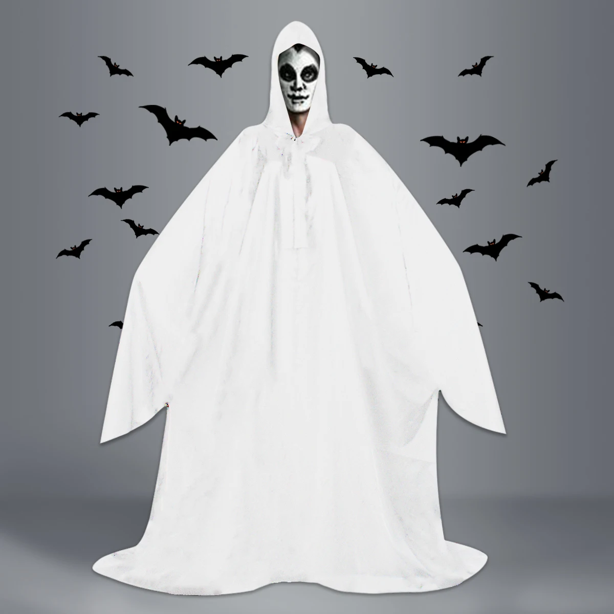 Long Witch Hooded Cloak, Perfect For Halloween Costumes, Masquerade Parties, And Family Celebrations