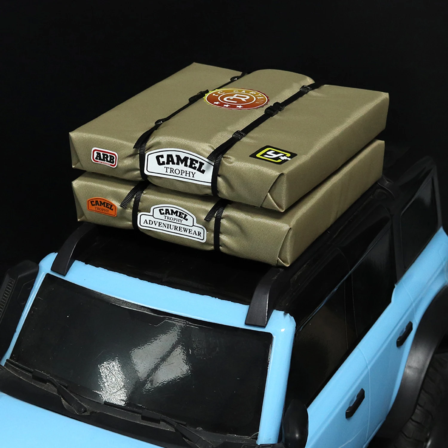 手作り RC 模擬屋根荷物テントバッグ装飾 1/8 1/10 RC クローラー車 TRX4 ディフェンダー SCX10 90046 RC4WD