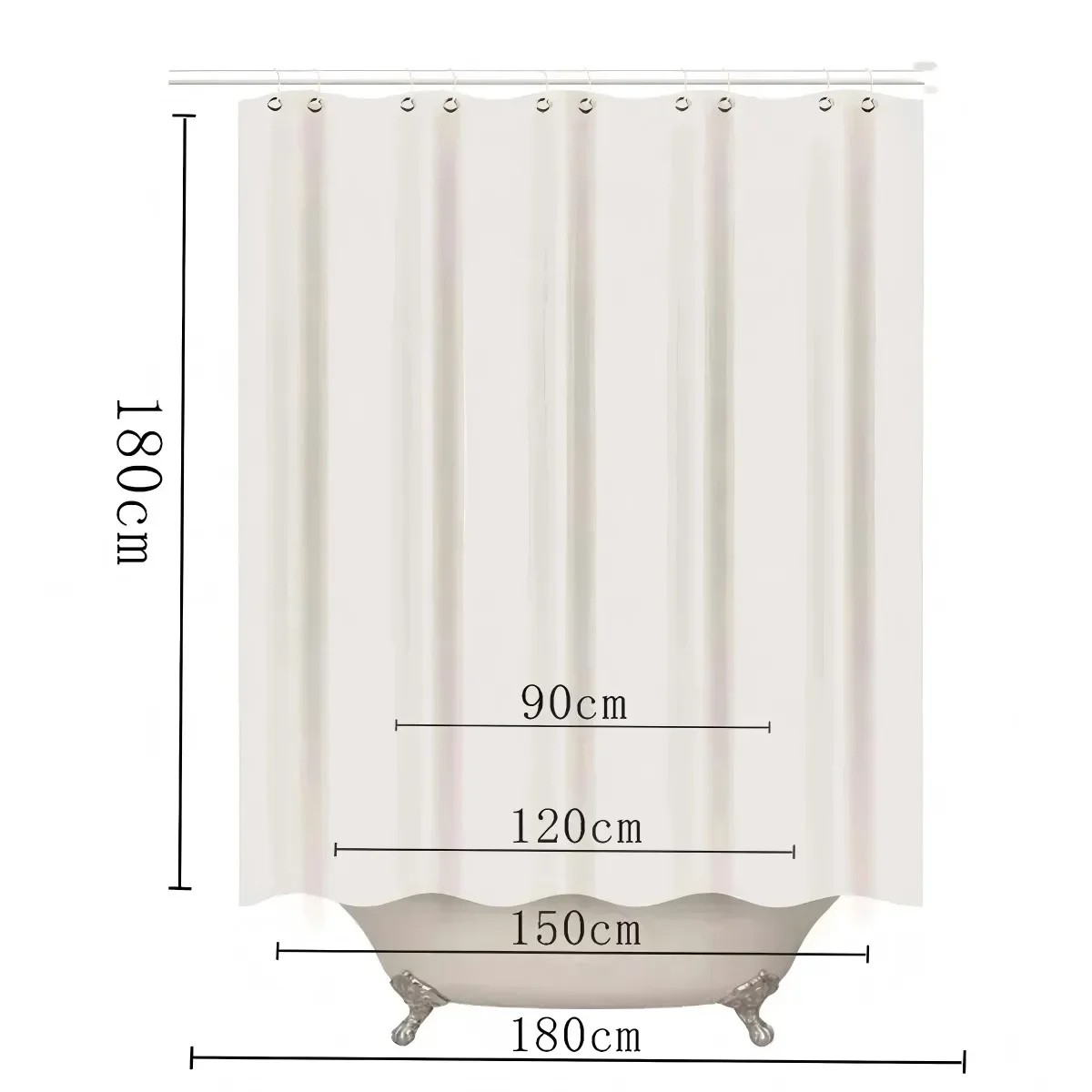Country retro Wooden house printed fabric shower curtain, Pastoral wood plant pattern bathroom curtain decoration, with hooks