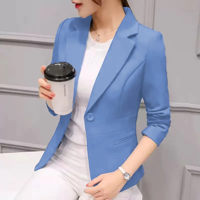 Elegant Style Women's Slim Fit  Jacket for Spring Autumn Casual Commute Interview Work Business Daily Polyester Fiber