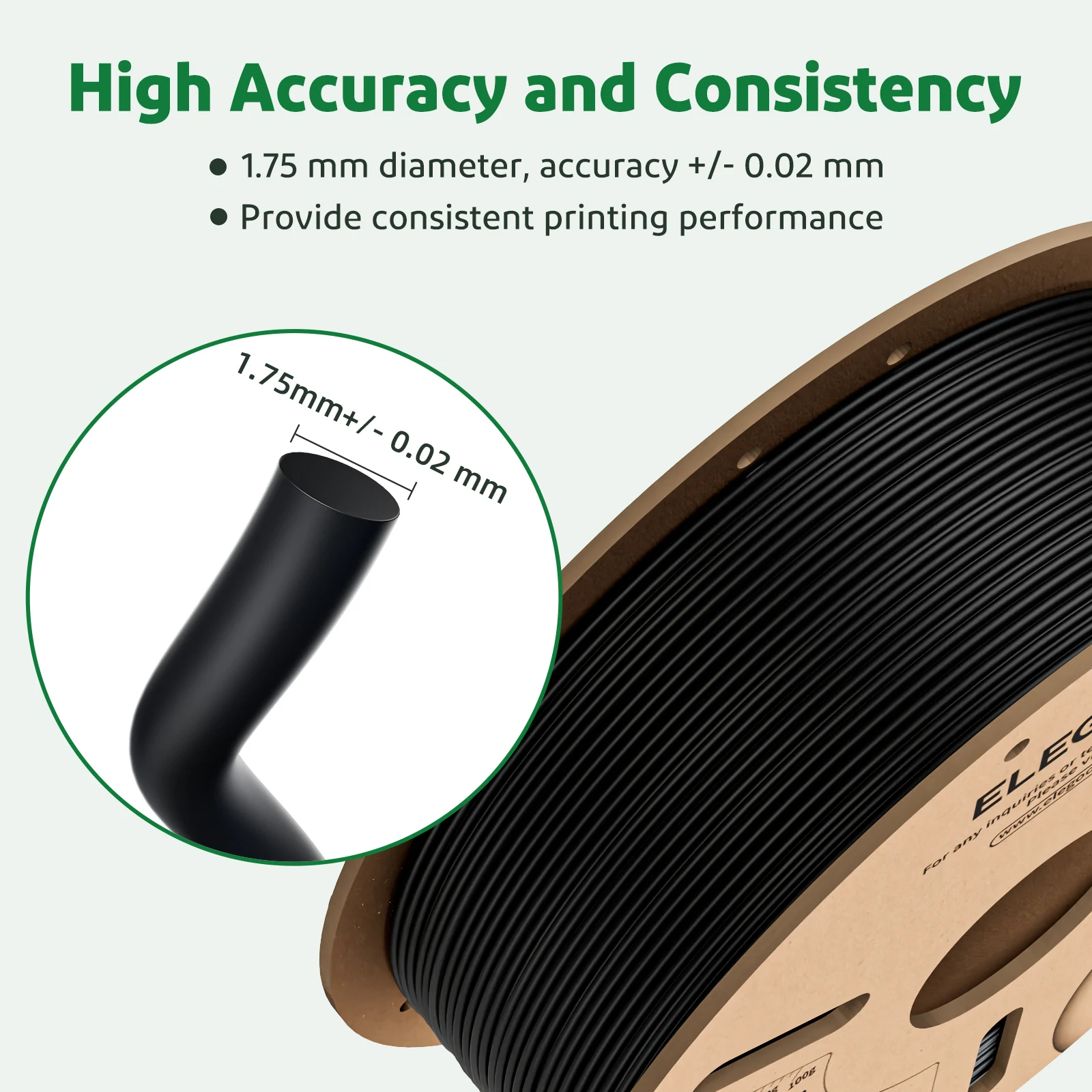 

ELEGOO 4 кг/5 кг/10 кг PLA+ Нить 1,75 мм 3D PLA для принтера FDM