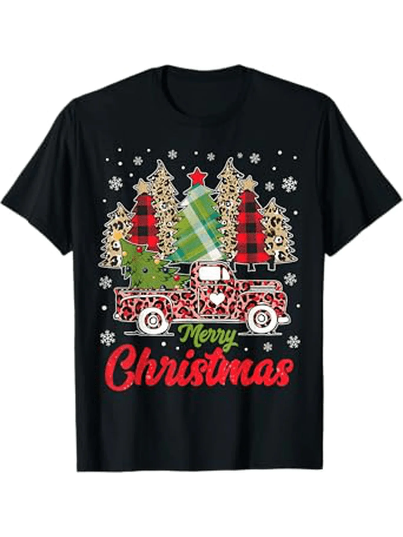 

Merry Christmas Vintage Red Truck & Tree Family Matching T-Shirts 100% Cotton Comfort Fit for Men & Women