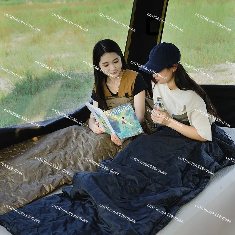 

Outdoor camping warm constant temperature sleeping bag portable storage can be spliced sleeping bag 15 to 25 degrees Celsius