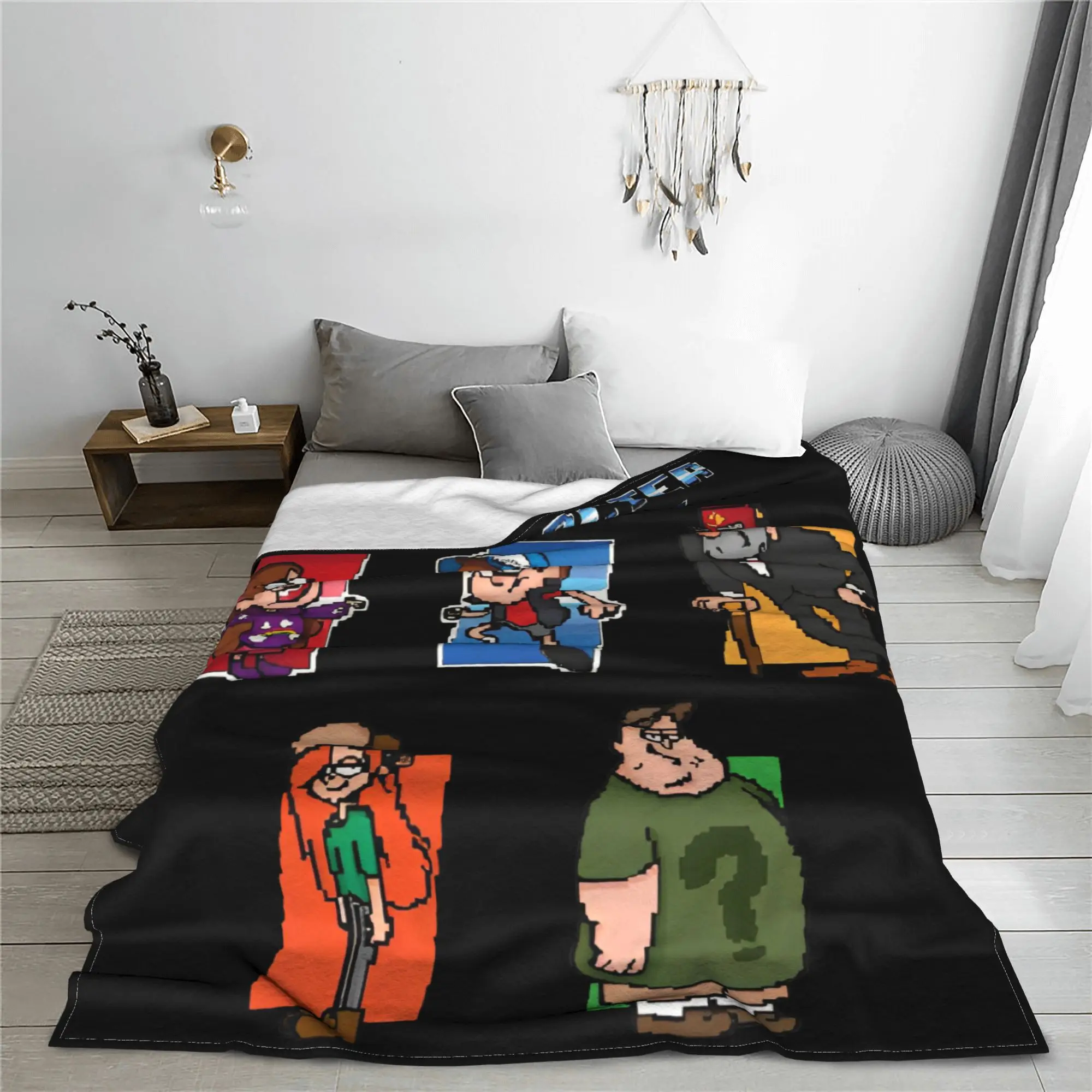 Gravity Falls Character Select Coral Fleece Plush Throw Blankets Dipper Mabel Blanket Outdoor Plush Thin Quilt Multi-function