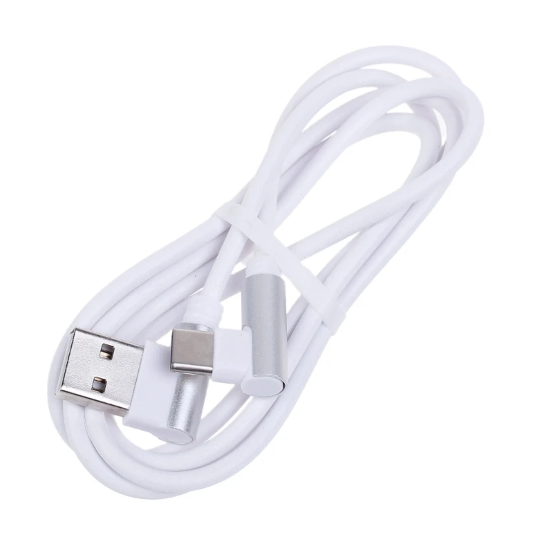 USB C Cable With Easy Access 90 Degree Angled Heads For Phones, Tablets, And More Type C Charging Cord 2M