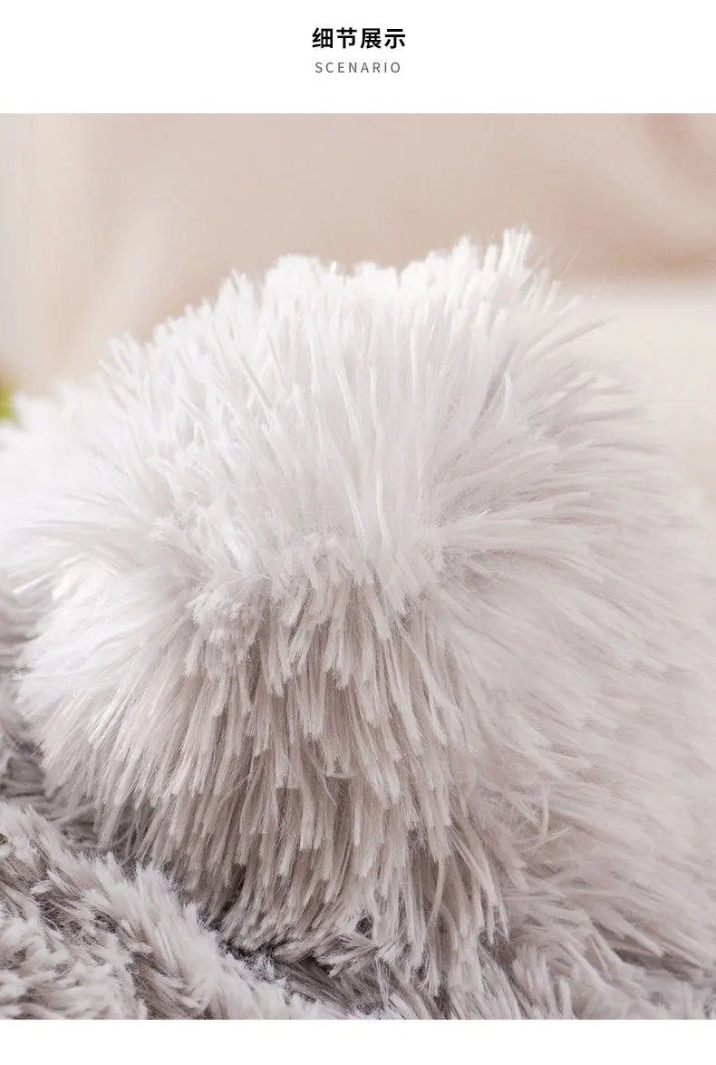 Mittlere Hundehütte für den Innenbereich, weich, bequem, Welpenhaus, abnehmbares kleines Hundebett, Höhle, Winter, warme Haustier-Schlafmatte, tragbar – Detail 7