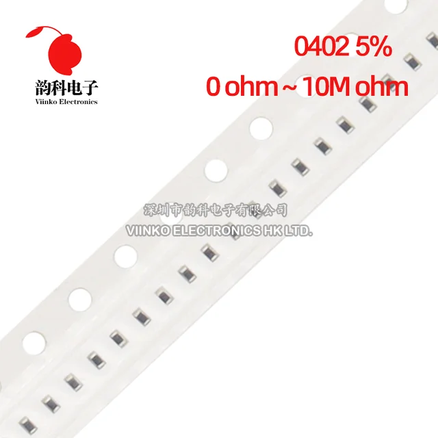 100szt 0402 5% rezystor SMD 0R ~ 10M 1/16W 0 1 10 100 150 220 330 ohm 1K 2.2K 10K 100K 1R 22R 10R 100R 150R 220R 330R 1M 4.7K