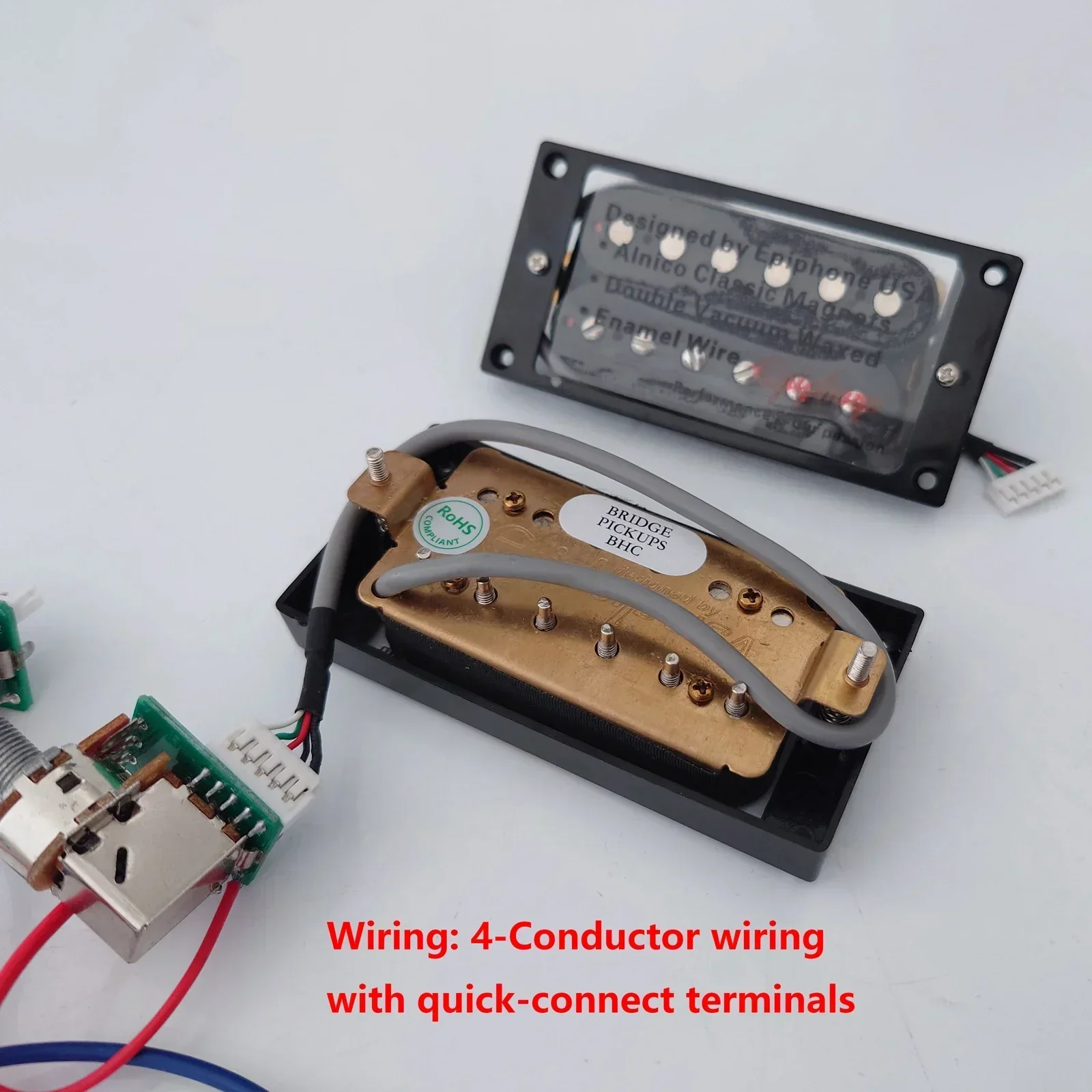 Guitar Pickups Humbucker Pickups Set with 2V2T 4C Push Pull Wiring Harness For SG Guitar Replacement Parts