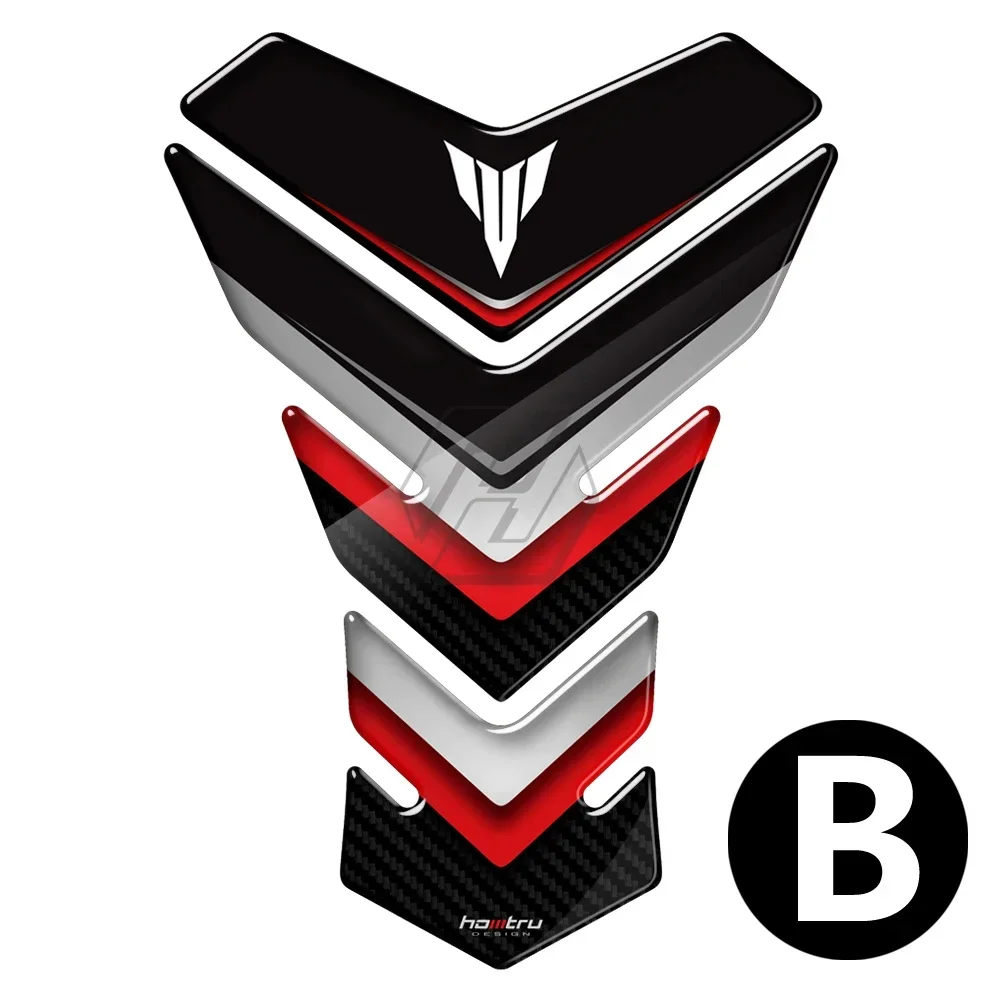 Pelindung Bantalan Tangki Sepeda Motor Resin 3D untuk Dekorasi Sepeda Motor Bantalan Tangki Yamaha MT01 MT03 MT07 MT10 MT15