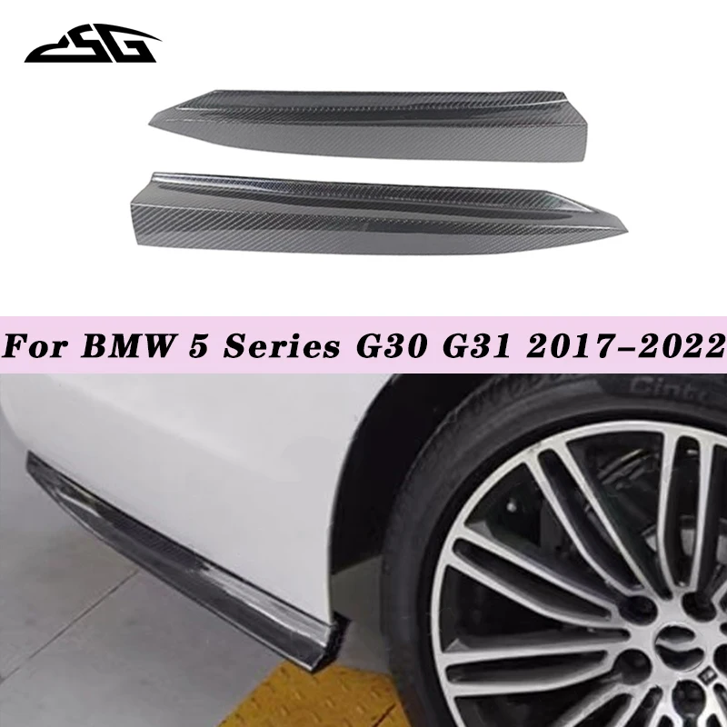 

Carbon Fiber Rear Canard Splitter Diffuser Side Bumper Fins Winglet Flaps Apron For BMW 5 Series G30 G31 Sedan 4 Door Body Kit