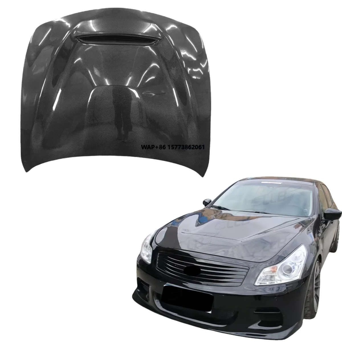 Modification GTS Style Carbon Fiber Engine Hood for Infiniti G37 4-door Carbon Fiber Hood