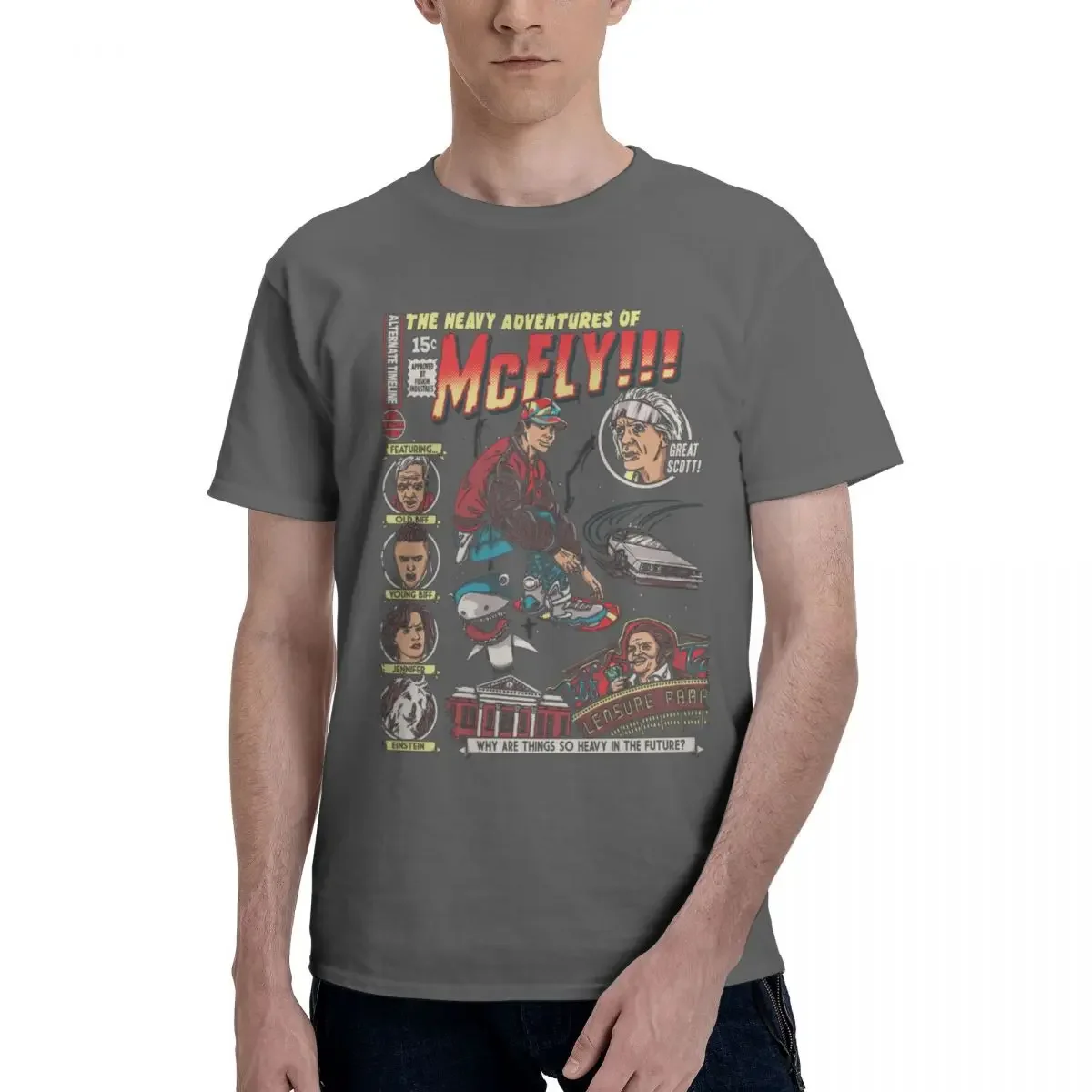 Merchandise Awesome O Neck T-Shirt Cotton Gift Idea Clothing Marty McFly Back To The Future for Men Women T Shirts oversized new image 4