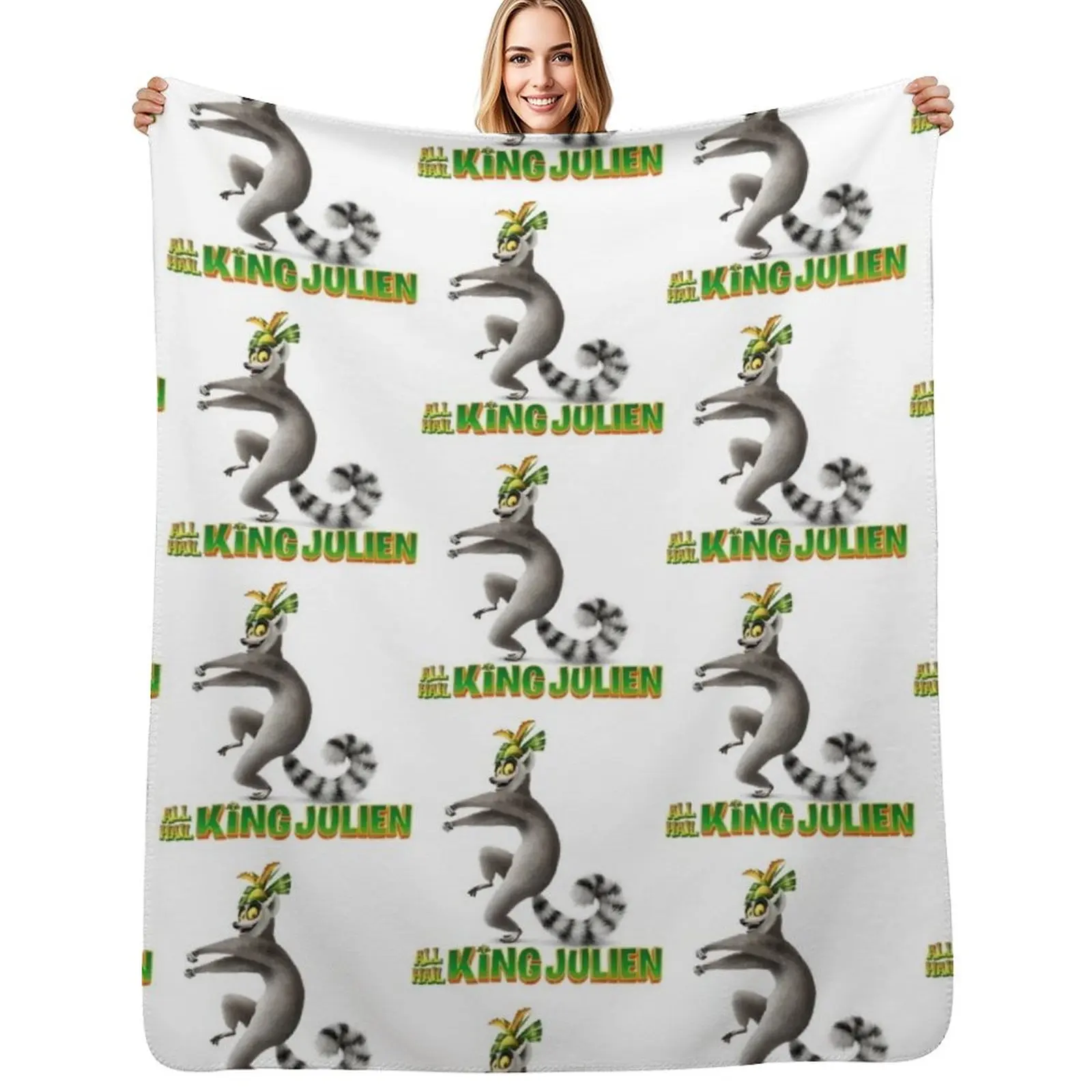 

King Julien King Julien King Julien Throw Blanket Thins christmas decoration Furry Sofas Blankets