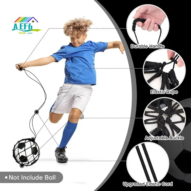 

AEF6-2PCS Тренажер для футбольных ударов, сетка для футбольных мячей, для мячей, размер 3, 4, 5, Solo Soccer Kick Training Aid