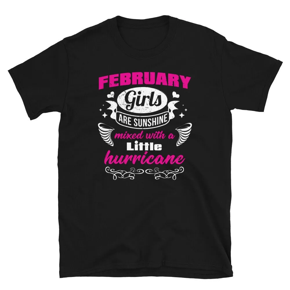 February Girl T Shirt Girls Are Sunshine Born In Birthday Month Pisces