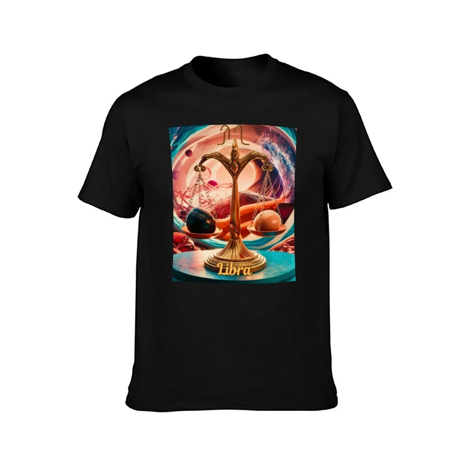 Libra Zodiac, heart shape T-Shirt Christmas Casual Tee Shirt T-Shirt