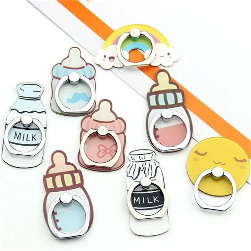 

Подставка для мобильного телефона, бутылка молока, радужное кольцо на палец, держатель для мобильного смартфона, подставка для iPhone, Xiaomi, Huawei, все телефоны