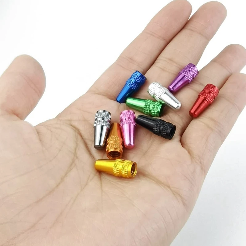 100PCS Bicycle Presta Valve Cap Aluminum Presta Cycling Valve Cap Bicycle Bike Tire Caps French Style Cap Dust Covers