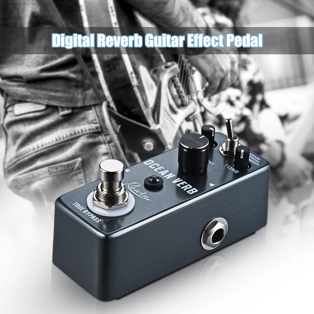 Rowin  Digital Reverb Pedal Guitar Ocean Verb Pedals Room Spring Shimmer 3 Modes Wide Range With Storage Of Timbre Pedal