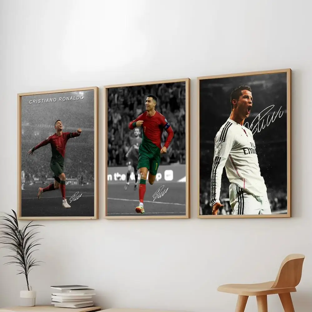 Football Star C-CR7 CR-Ronaldo Painting Calligraphy Modern Canvas Wall Art Print Stylish Bedroom Cafe Home Decor Gift