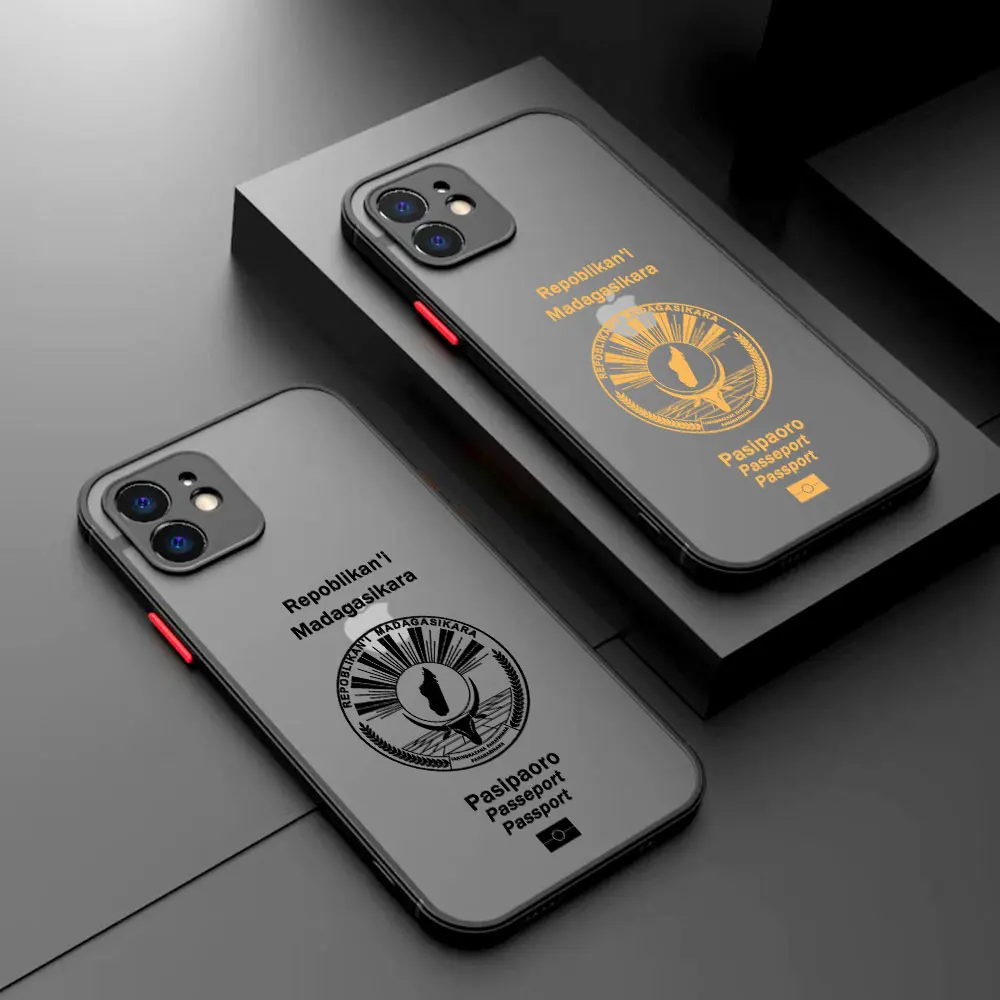 Coque de téléphone passeport Madagascar, étui arrière pour Samsung Galaxy S25 S24 S23 S22 S21 S20 S10 FE Note20 Plus Ultra Lite 5G