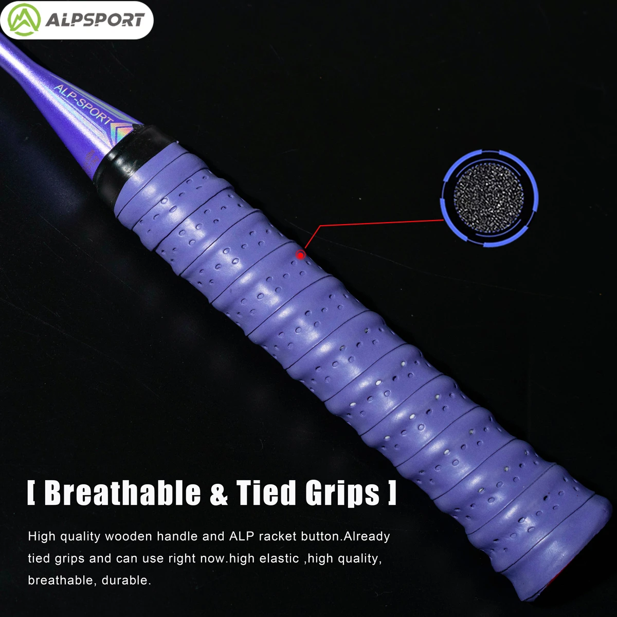 Alpsport GJ 10U 52g Ultra-light Max 35 lbs Legal Original Badminton Racket Professional Carbon Fiber + Titanium Badminton Racket