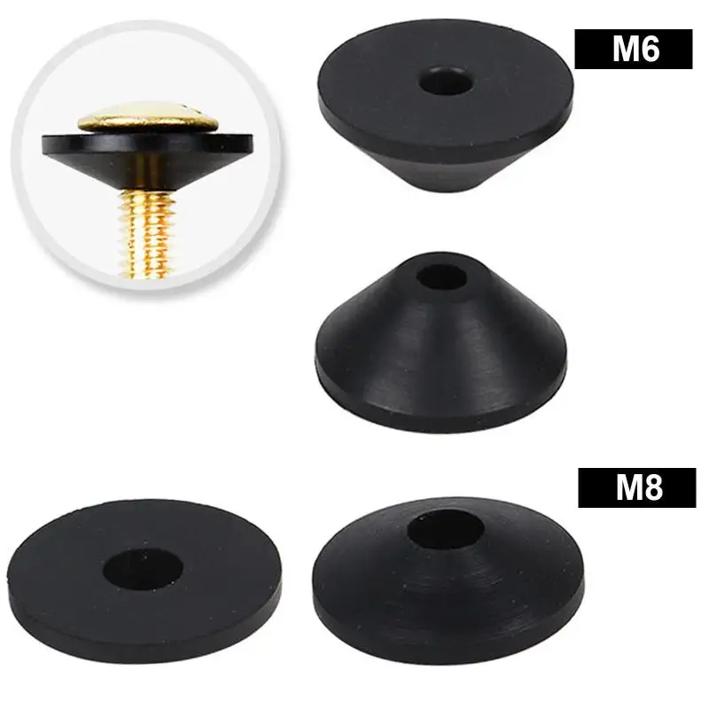 Set of 10 Toilet Bolt Rubber Washers, Conical Shape, Bevelled Gaskets, Leak-Free Washers, Spare Toilet Seat Screws