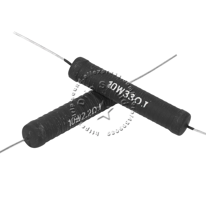 2pcs 6.8-47 Ohm 10W Enthusiast Speaker Divider Crossover Non Inductive Wire Winding Resistor Wire Wound Wirewound Resistance